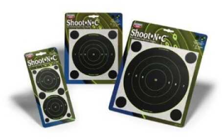 Birchwood Casey Shoot-N-C White/Blk 8" BULLS-Eye X 6Pk 34802